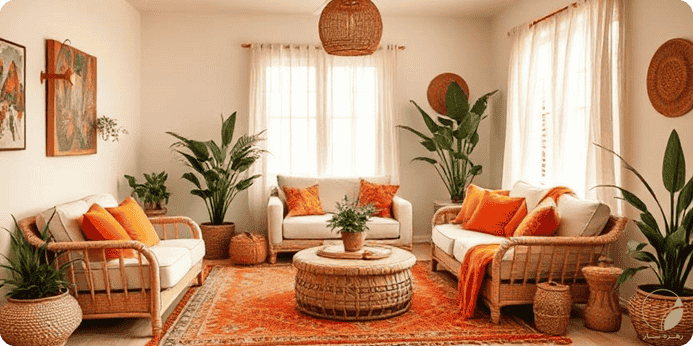 بهترین مکمل رنگ کرم در دکوراسیون: نارنجی