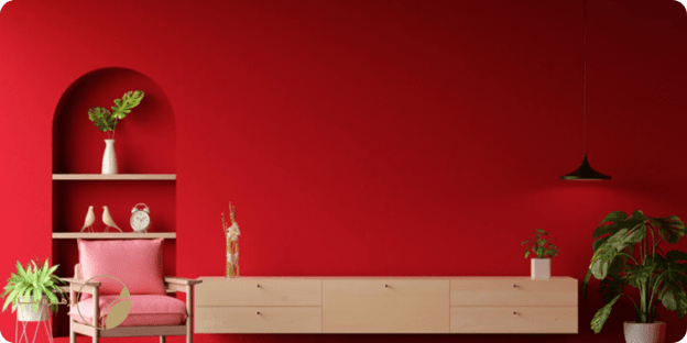 دکوراسیون با رنگ قرمز