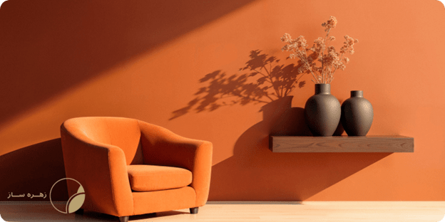 دکوراسیون با رنگ نارنجی