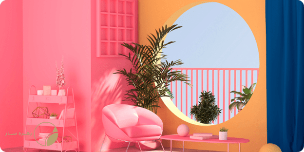 دکوراسیون با رنگ صورتی