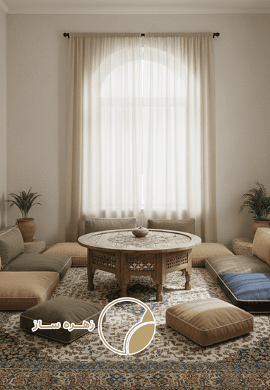 دکوراسیون منزل ایرانی بدون مبل