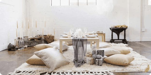 چیدمان خانه بدون مبل با بودجه کم